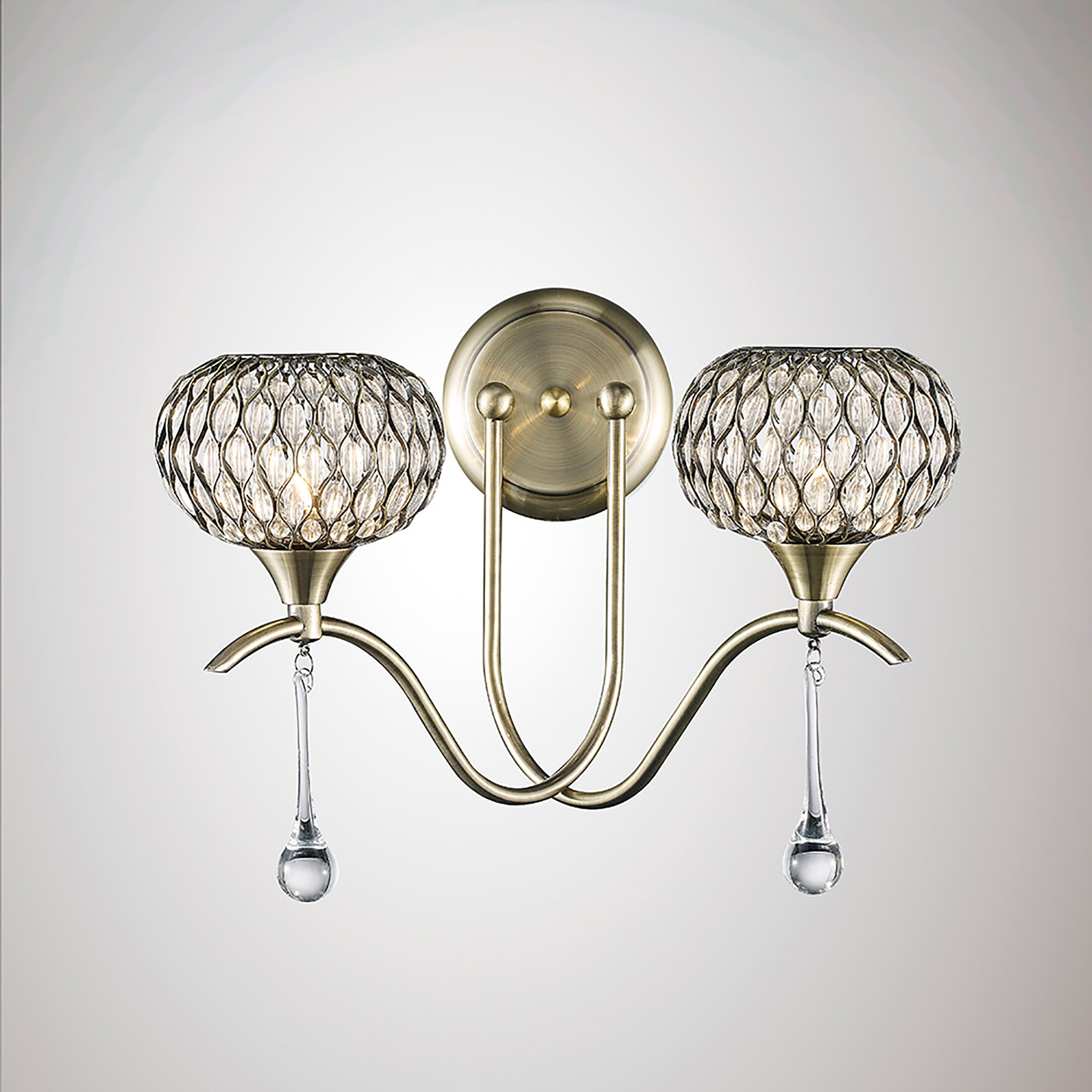 Chelsie Antique Brass Wall Lights Diyas Armed Wall Lights Chelsie Antique Brass Wall Lights Diyas Armed Wall Lights